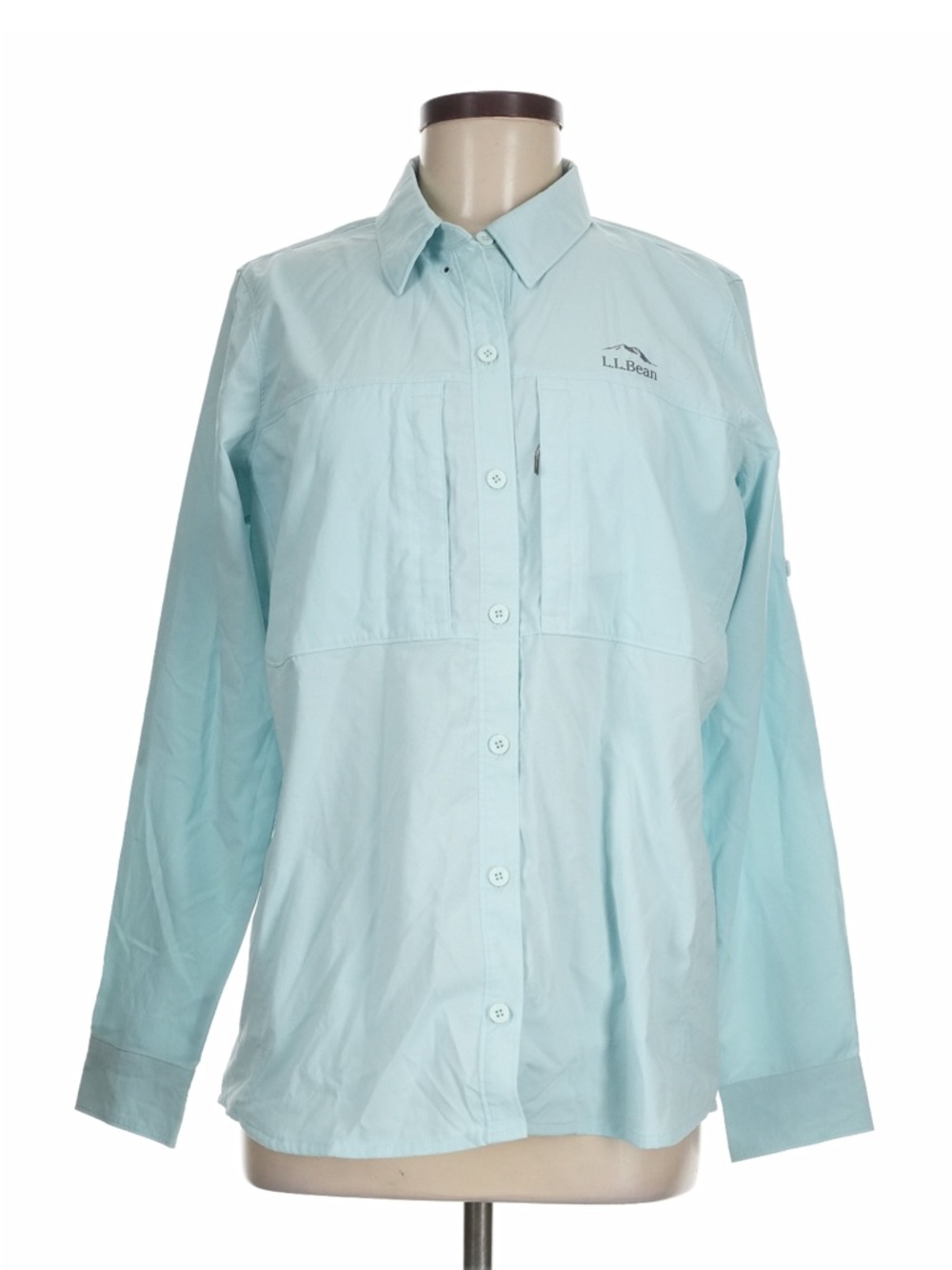 L.L. Bean Tropicwear Shirt, Long-Sleeve Women’s Teal / Aqua Size L